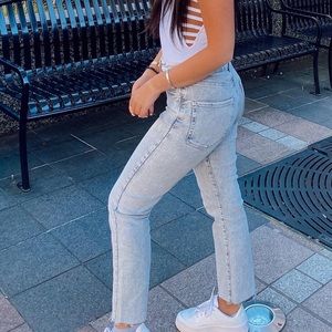 Zara light acid wash jeans